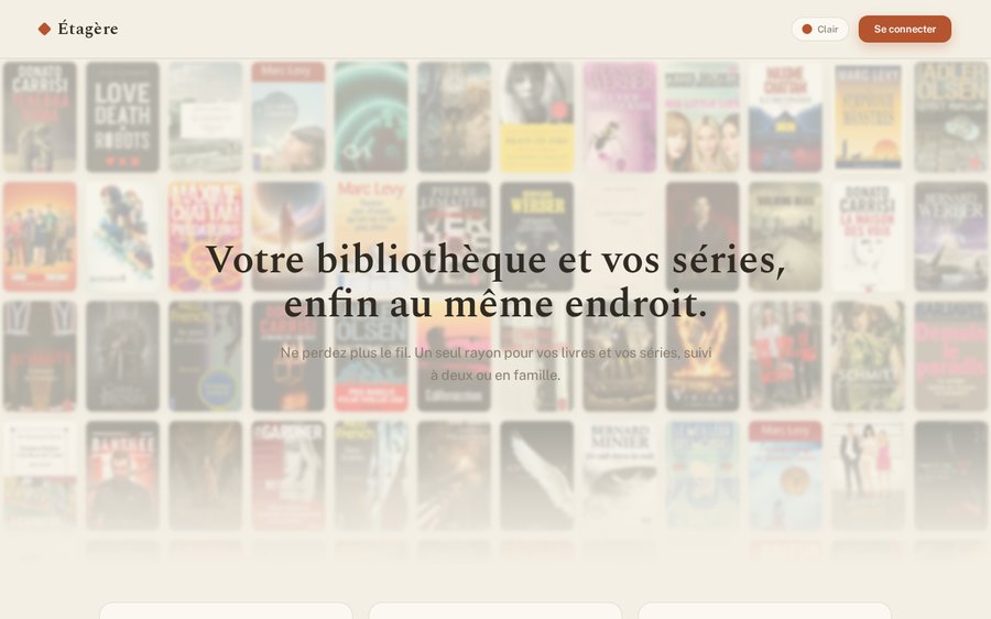 Aperçu du site Étagère