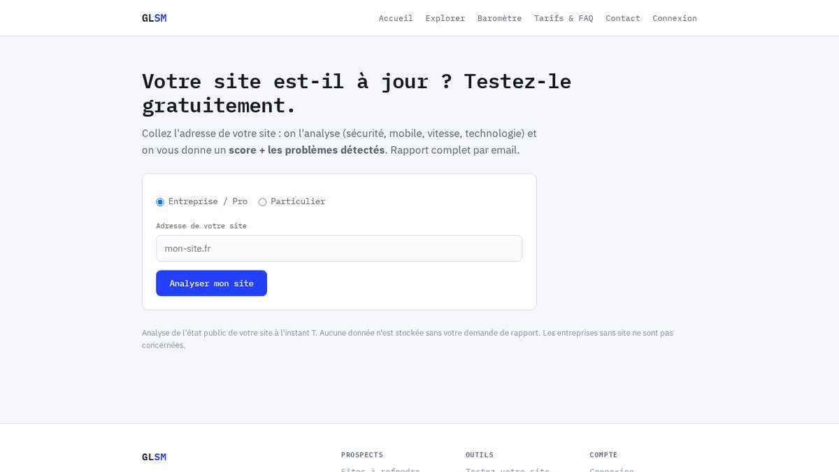 Le test de site gratuit